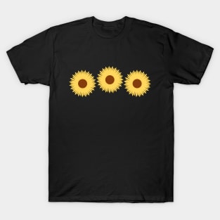 three happy sunflowers T-Shirt